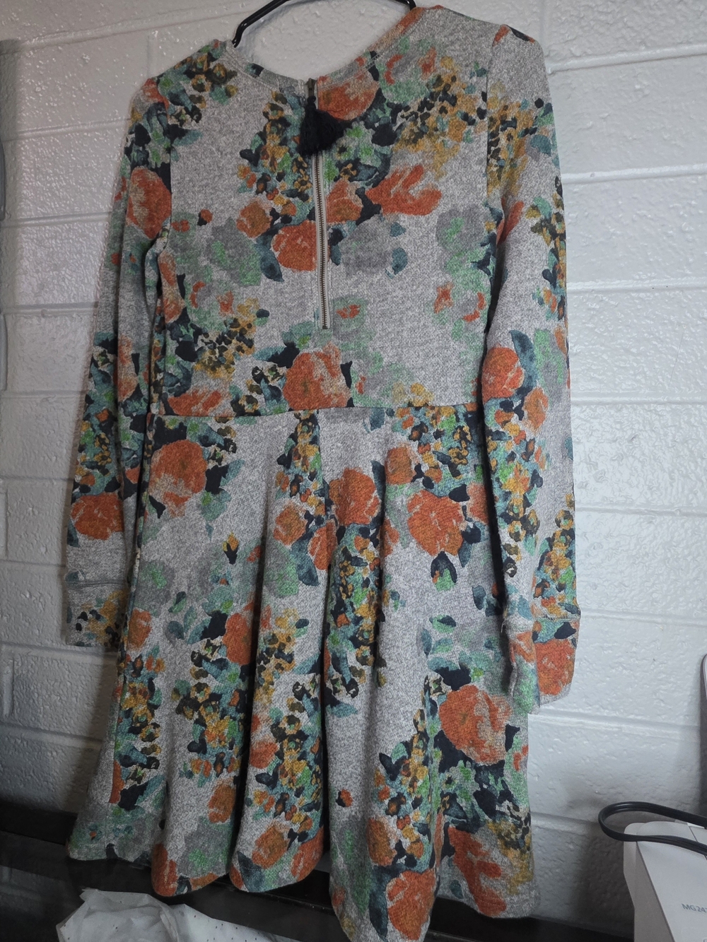 Anthropologie Saturday/Sunday grey heathered French terry knit long-sleeve dress - Picture 8 of 10